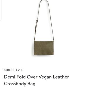 Street Level Demi fold over vegan leather bag
